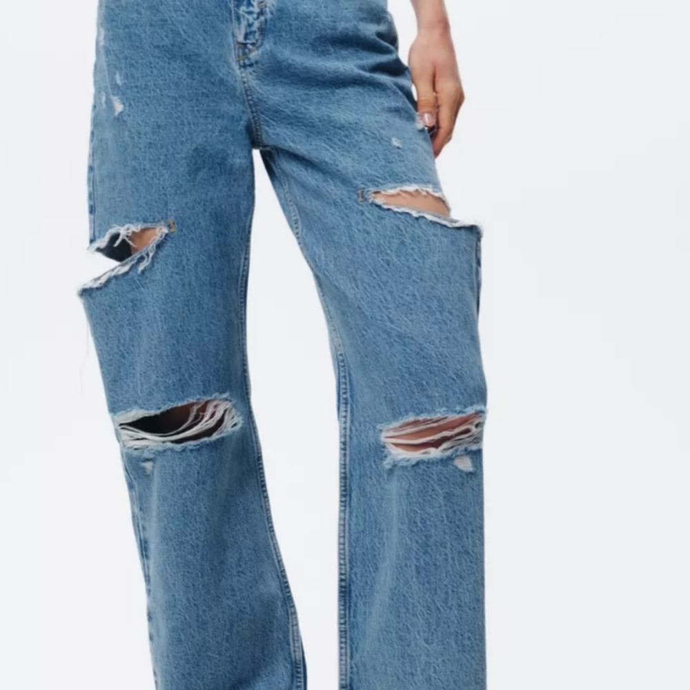 Zara Mid Rise Straight Jeans size 8 - Picture 2 of 9